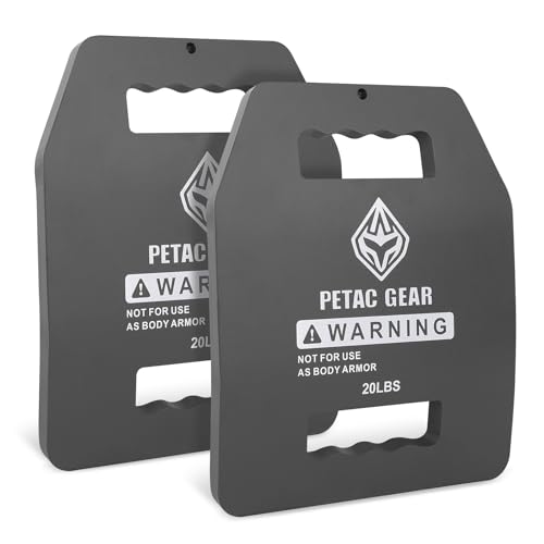 PETAC GEAR Tactical Weights Plates For Weighted Vest For Men Workout,5/10/15/20 LBS Weight Strength Training Vests Equipment Workout Gear - color: 20LB*2, size: Curved