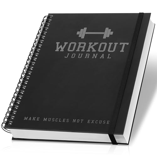 ZICOTO Ultimate Workout Journal - Complete Fitness Training Planner for Men and Women - Track PRs, Build Muscle & Dominate Your Workouts - Essential Gym Gear Accessories for Serious Weight Lifters - color: Black