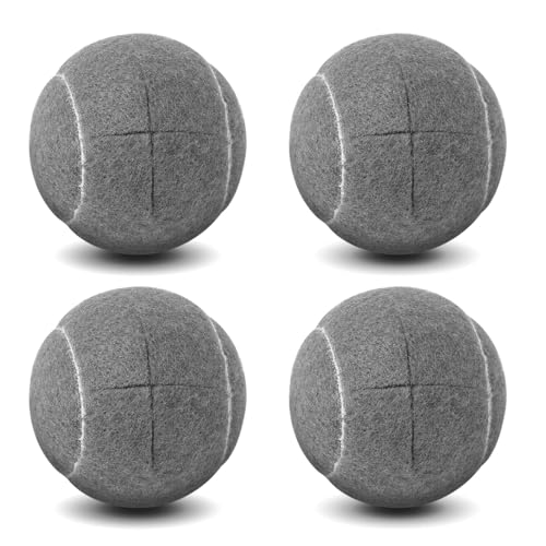 ANCKNE Walker Tennis Balls Precut Tennis Balls for Walkers 4PCS Walkers Legs Universal Precut Glide Balls, Heavy Duty Long Lasting Felt Pad Glide Coverings for Furniture Legs and Floor Protection - color: Grey