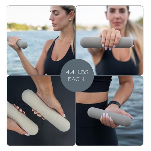 Dumbbell - Hand Weights for Exercise, Muscle Toning, Muscle Toning, Strength Building & Full Body Workout - color: TAUPE, style: 4.4 lb