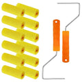 12 Pcs Textured Paint Roller Covers with 2 Frames Set, 4 inch | Foam Drywall Texture Paint Rollers, House Paint Roller Covers for Art Painting Walls Ceilings - size: 4",12pcs+2frame