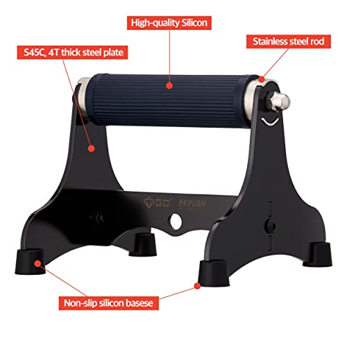 GD Expush Metal Push Up Bar Thick handles for Pushup Stands Chest Workout | non-slip heavy duty steel push up bars, parallettes, Ergonomic dip bar, planche exercise calisthenics equipment