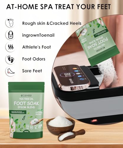 OOAMBB Collapsible Foot Spa with Heat, Bubble,Temp Control,Remote Control, Color Touch Screen Foot Bath Massager with 6 Massage Rollers,Foot Soaking Tub (Black+Green) - color: Black+green
