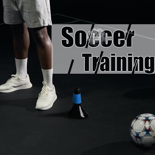 12 Pcs Sports Training Cones 9 Inch Agility Plastic Skating Marker Cones with Carry Bag for Kids Football Basketball Practice - color: Blue