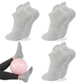 loudashuaiqi Grip Pilates Socks Non Slip Athletic Yoga Socks with Grips for Women Grippy socks for Hospital Workout Barre - style: 3grey