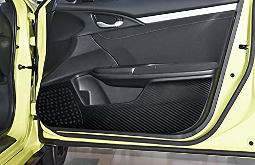 x xotic tech Door Anti Kick Pad Stickers Carbon Fiber Pattern Protector Guard Compatible with Honda Civic 10th Gen (Vinyl)