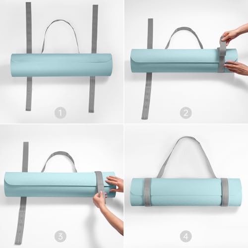 Trilancer Adjustable Yoga Mat Strap With Hook and Loop Closure, Yoga Mat Holder Carrier,and Organizing-Mat Not Included - color: Grey