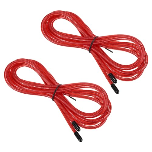 PATIKIL Speed Jump Rope Replacement Cable Professional Skipping Rope Replacement for High-Speed Jump Ropes - color: Red