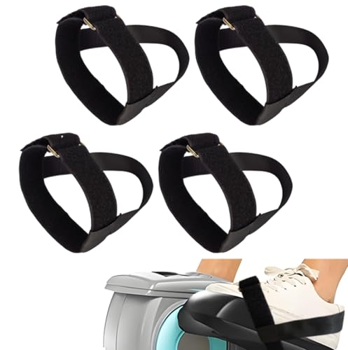 4PCS Leg Exerciser Machine Pedal Straps, Leg Exerciser Traction Straps,Adults Seniors Sitting Fitness Home Office Sports Accessories