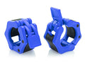 Olympic Barbell Clamps Collars Quick Release Pair Weight Clips for 2 inch Barbell BLUE - color: Blue