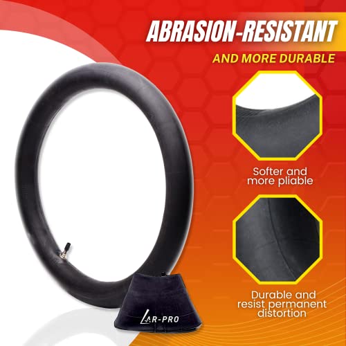 (2-Pack) 100/90-19 (4.10 x 19) Motorcycle Inner Tubes - 19" Dirt Bike Natural Rubber Tubes - Pinch and Puncture-Resistant Tubes - TR4 Valve Stems - Designed for Off-Road and Motocross Tires - size: 100/90-19 (4.10 x 19)
