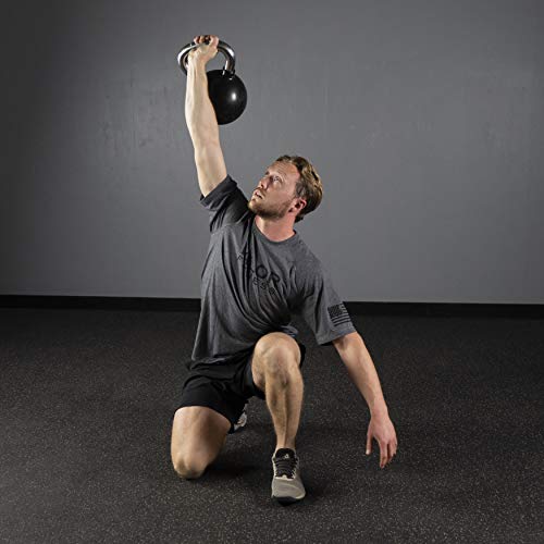 Valor Fitness Chrome Kettlebells – Solid Cast Iron Kettlebell with Chrome Finish, Strength Training Weight for Swings, Squats, Cleans & Home Gym Workouts - size: 40.0 Pounds