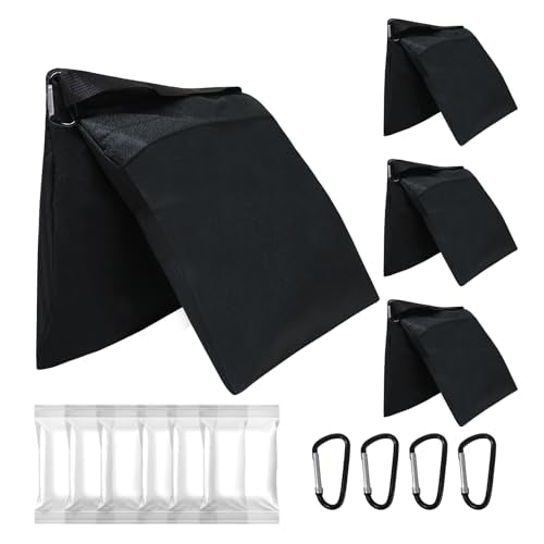 Photography Sandbag Set of 4,Weight Bags for Light Stand Photography Video Equipment,Tent Sand Bags，Heavy Duty Weight Bags for Canopy Weights,Light Tripod, Camping Chair - size: 23''x10''(4pcs)