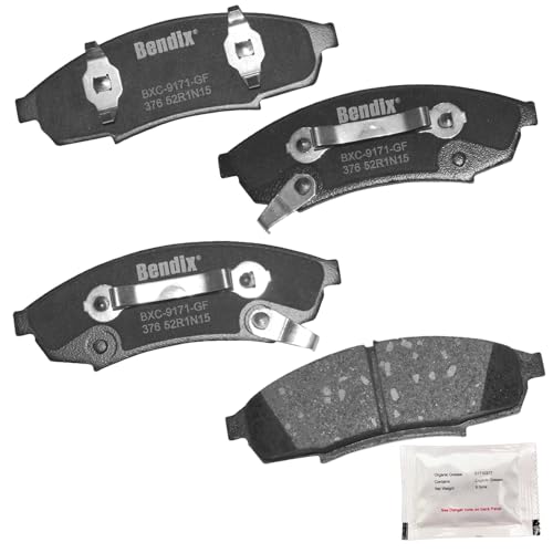 Bendix Priority1 CFC376 Ceramic Front Brake Pads for Buick Regal 1996-1988, Chevrolet Lumina 2001-1990, Monte Carlo 1999-1995, Oldsmobile Cutlass Supreme 1997-1988, Pontiac Grand Prix 1996-1988 - style: CFC376