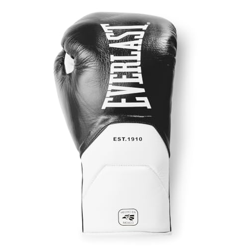 Everlast MX Elite Pro Fight Boxing Gloves | Handcrafted in Mexico - color: Black, size: 10oz