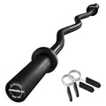 Mikolo EZ Curl Bar, 2 Inch Olympic Curl Bar for Biceps and Triceps, 47” Curling Bar with Knurled Grip, 700LB Barbell Bar with Multi-Angle Wrist-Friendly Design - color: Black - EZ Curl Bar - Bar Only