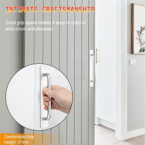 Self-Stick Instant Cabinet Handles - 2pcs Aluminum Alloy Drawer Pulls Helper with Adhesive Door Handle for Kitchen Cabinet Window Sliding Closet (5.83", Silver) - color: Silver, size: Small (5.83")