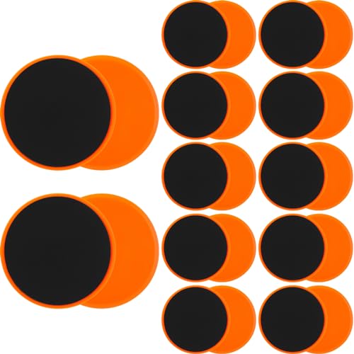 Wettarn 24 Pcs Core Sliders for Working Out Abdominal Exercise Gliding Discs Dual Sided Workout Disc Fitness Sliders Exercise Gear for Gym Floors Training Abdominal Core Strength - color: Orange