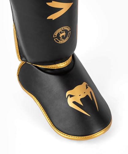 Venum Challenger Standup Shin Guards - color: Black/Gold, size: X-Large
