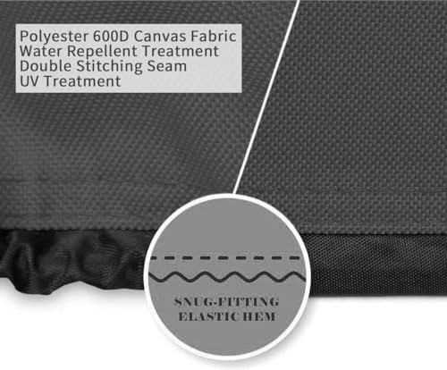 Generator Cover Waterproof, Heavy Duty Thicken 600D Polyester with Elastic Drawstring, Weather/UV Resistant Generator Cover for Universal Portable Generators 7500-9500 Watt (28''L x 26''W x 24''H)