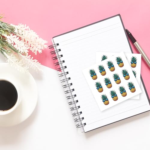 OLYCRAFT 240Pcs Pineapple Sunglasses Stickers 20 Sheets Fruit Stickers Pineapple Stickers Handbook Fruit Stickers Self-Adhesive Paper Decorative Stickers for Scrapbooking Car Notebook Bike Car - style: Pineapple