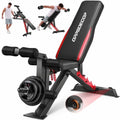 OPPSDECOR 1200LBS Weight Bench with Wide-Range Leg Extension & Curl (Full ROM), Adjustable Workout Bench Press with Wheels & Handle, Incline/Flat Weight Bench for Home Gym Strength Training