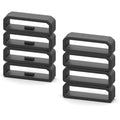 8Pack 26mm Watch Band Keeper Loops Compatible with Garmin Fenix 5X/6X/7X, Fenix 3/3 HR, Descent Mk2, Quatix, Tactix, D2 Series –Black Silicone Fastener Rings for Secure Fit