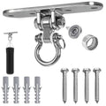Heavy Bag Hanger,Stainless Wall Ceiling Mount Hook 180°/360° Rotation Wood Beam Holder Body Weight Strength Training Systems, Aerial Yoga Swing & Hammock - size: 4-holes with 180° Swing
