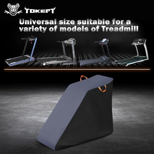 Treadmill Cover Waterproof Dustproof Running Machine Cover Exercise Workout Equipment Protective with Reflective Strips for Home Gym Indoor Outdoor