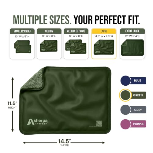 Large Hot and Cold Flexible Gel Ice Packs for Injuries Reusable, Cold Packs for Injuries Reusable Ice Packs, Soft Ice Pack for Back Cold Compress - 11.5" x 14.5" - Green - size: Large, style: Green