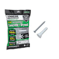 TOGGLER Alligator AF5 Wall Anchors with Screws, 3/16" Pack of 6 | Heavy-duty polypropylene wall anchors with screws for drywall, concrete, brick, and stone. Fits #4–#9 screws - size: 6 Pack w/ Screws
