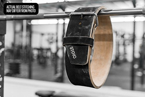 Stoic Weight Lifting Belt for Men & Women - size: X-Large 41-44" BELLY, style: 10MM Thick Single Prong