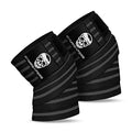 Gymreapers Knee Wraps for Squats and Powerlifting 72 Inch Compression Wraps with Strap for Men & Women Weightlifting Support - color: Gray