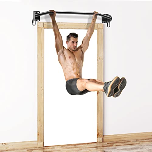 Kipika Heavy Duty Wall Mounted Doorway Pull Up Bar, Multifunctional Chin Up Bar, Portable Fitness Door Bar, Body Workout Home Gym System - color: Straight Type