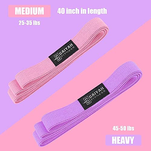 Long Resistance Bands, Fabric Resistance Bands Stretch Bands for Exercise Bands Resistance Bands Set Elastic Resistance Bands for Working Out Women Resistance Bands for Physical Therapy - color: Violet/Pink