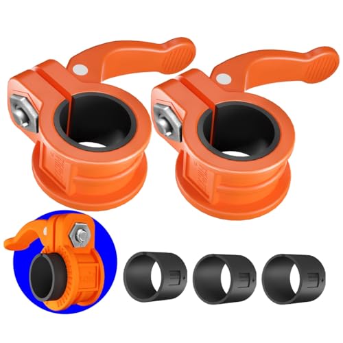 Mini Barbell Clips 1 inch I Multi-Size Adjustable Barbell Collar I 1 inch Barbell ClampsIQuick Release Weight Clips Pair of Locking for Dumbbell Bar - color: Orange