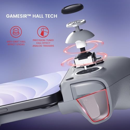 GameSir G8 Galileo Type-C Mobile Gaming Controller for Android & iPhone 15 Series (USB-C), Plug and Play Gamepad with Hall Effect Joysticks/Hall Trigger, 3.5mm Audio Jack (Renewed)
