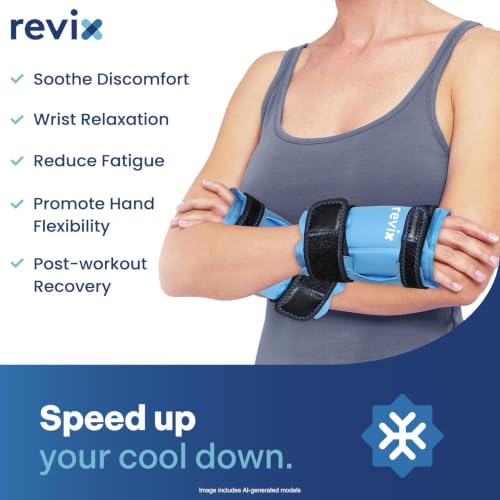 REVIX Wrist Ice Pack Wraps for Carpal Discomfort Soothing (2-Piece Set) Reusable Gel Hand Ice Packs, Cold Pack with Cold Compress, Promote Flexibility and Reduce Fatigue - style: Blue-2packs
