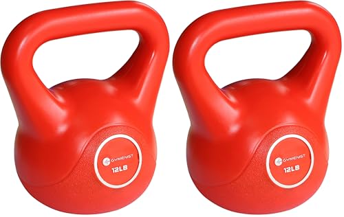 Gymenist Exercise Kettlebell Fitness Workout Body Equipment Choose Your Weight Size - size: (Pack of 2)