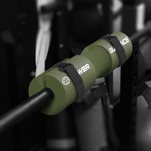POWER GUIDANCE Barbell Squat Pad - Neck & Shoulder Protective Pad - Great for Squats, Lunges, Hip Thrusts, Weight Lifting & More - Fit Standard and Olympic Bars Perfectly - color: Green