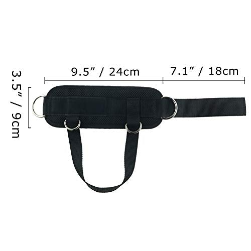 Upgrade Cable Machine Ankle Straps Fitness Cuffs for Men & Women, Neoprene Padded 4 D-Ring Heavy Duty Home Gym Cable Attachment for Glute Leg Butt Workout