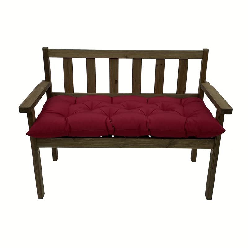 SEAHOME Indoor/Outdoor Bench Cushion,Waterproof Swing Seat Cushion,Outdoor Chair Cuhion,for Lounger Garden Furniture Patio Loveseat (47.2'' x 19.7'', Red) - color: Red, size: 47.2" x 19.7"