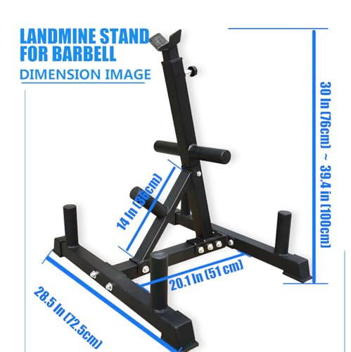 Viking Press Landmine Handle for 2-Inch Barbell, Hack Squat T-Bar Row Attachment Strength Training Accessories, Shoulder Press Landmine Attachment Equipment - color: Style O