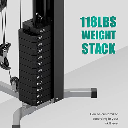ULTRA FUEGO Multifunctional Home Gym Equipment Workout Station with Pulley System, Arm, and Leg Developer for Full Body Training - style: Home Gym Station