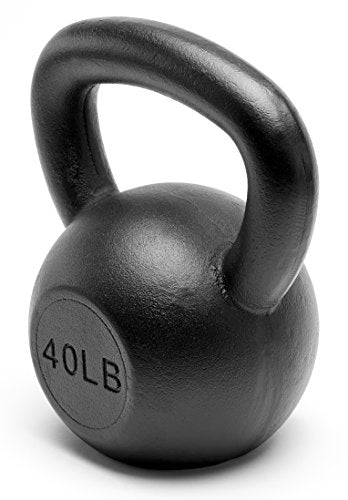 Powder Coated Solid Cast Iron Kettlebell Weights Set 5lb to 45lb Various Combination - color: Q-Black(40+40)lb