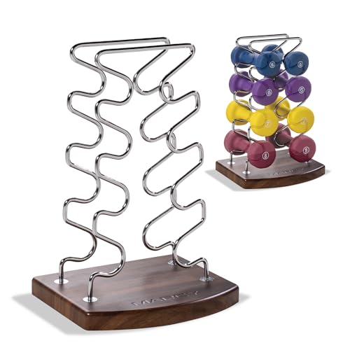 Marcy Strength Training Dumbbell Rack, Wire Frame Minimalist Dumbbell Storage - color: Brown - 4 Tier