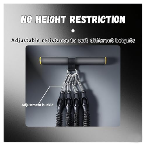 Multifunction Tension Rope Set,Upgraded Smart Stirrup Puller Adjust Sit Up Bar-Pedal Puller Tensioner Workout Bands Resistance with Abdomen/Waist/Leg/Hips/Chest/Back