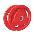 Color Coded 2-Inch Rubber Coated Olympic Grip Plate for Barbell,Solid Cast Iron Weight Plates for Strength Training, Weightlifting, Home Gym, 2.5/5/10/15/25/35/45 LB, Single and Pair - color: 35LB-PAIR