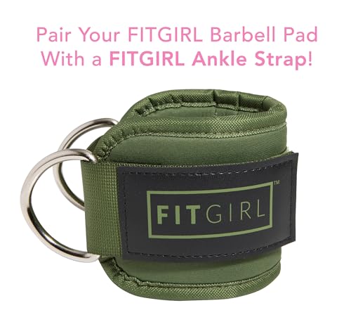 FITGIRL - Squat Pad and Hip Thrust Pad for Leg Day, Barbell Pad Stays in Place Secure, Thick Cushion for Comfortable Squats Lunges Glute Bridges, Olympic Bar and Smith Machine - color: Olive Green (Deluxe)