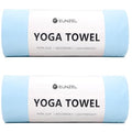 Eunzel 2 Pack Hot Yoga Towel Non Slip Yoga Mat Towel Non-Slip Sweat Absorbent Microfiber Towel for Hot Yoga, Pilates and Workout 72" x 26.5", Blue - color: Z-blue(2 Pack )